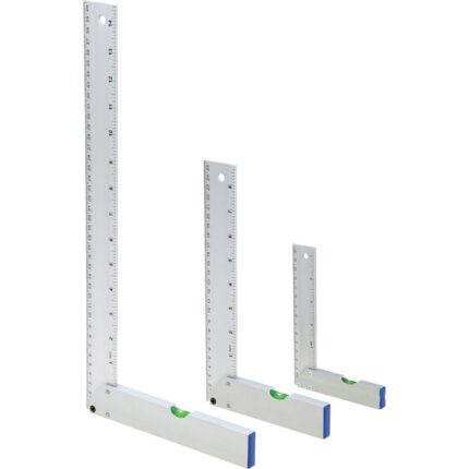 Umomo 3-Piece Aluminum Square and Level Set – 6", 10", 16"